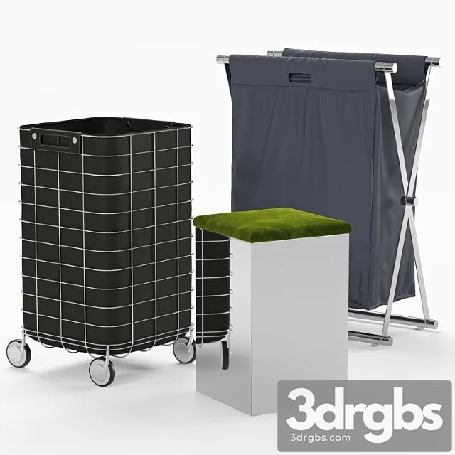 Laundry Baskets Decor Walther 3D Model Free