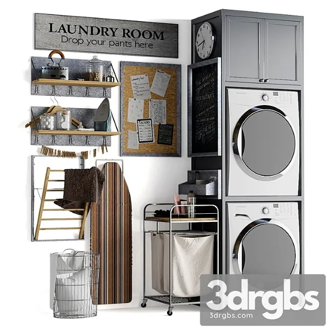 Laundry Decor 2 3 3D Model Free