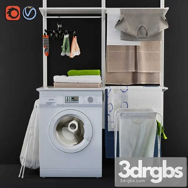 Laundry Decor Ikea 3D Model Free