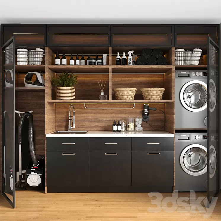 Laundry Room 003 3D Model Free