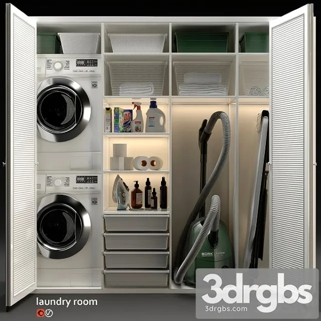 Laundry Room 1 3D Model Free