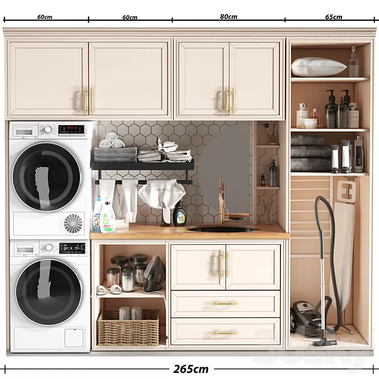 Laundry room_vol05 3D Model Free