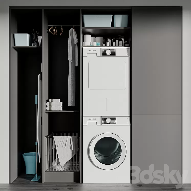 LAUNDRY SET 01 3D Model