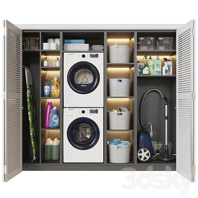 Laundry set 01 3D Model