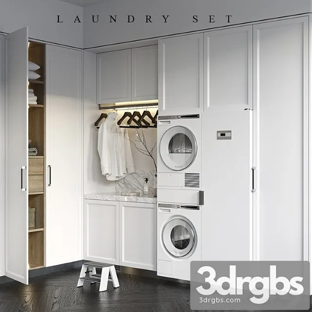 Laundry Set 2 3D Model Free