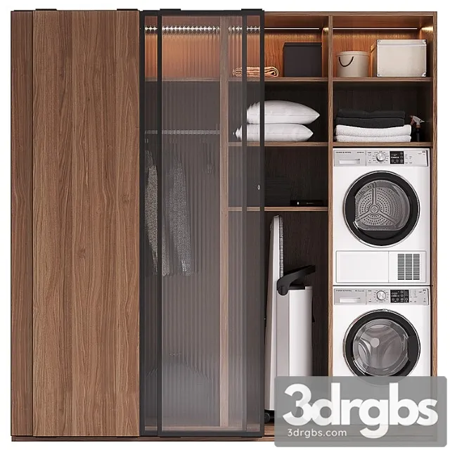 Laundry Set Fisher Paykel Miele 3D Model Free