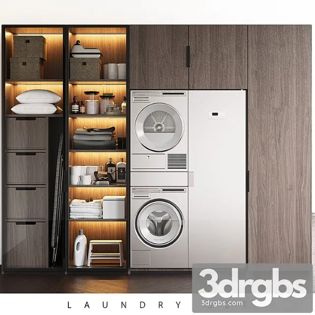 Laundry Set Poliform Fitted Asko 3D Model Free