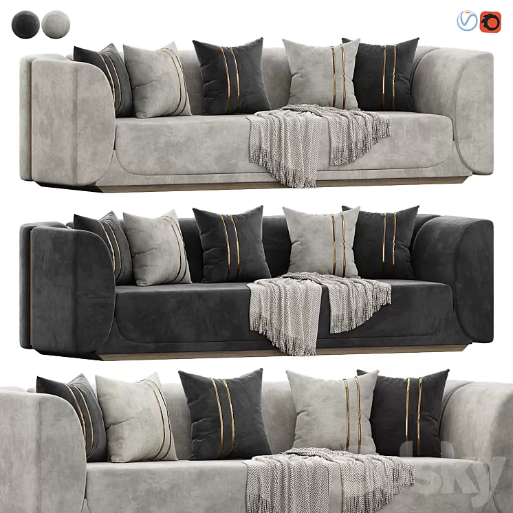 Laura Sofa by Private Label 3D Model