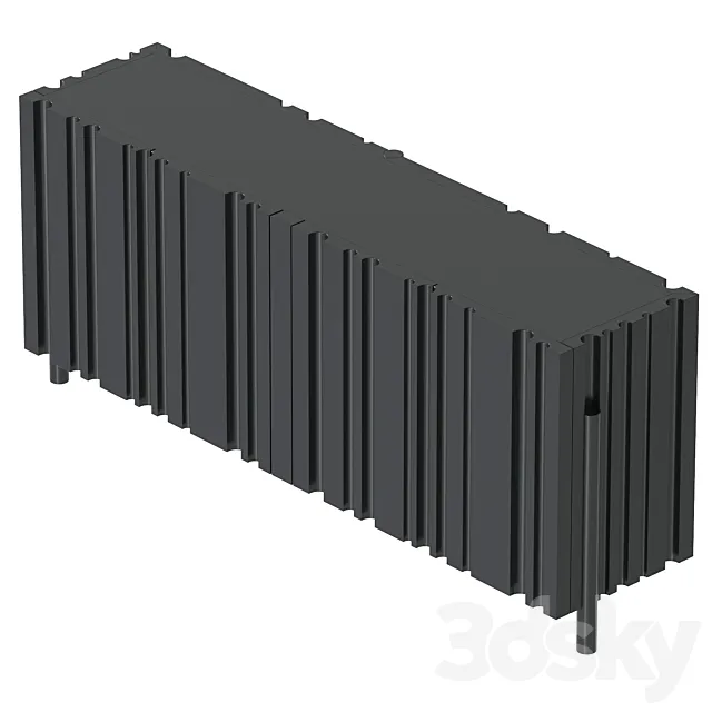 Laurameroni bamboo lounge sideboard Credenza 3D Model