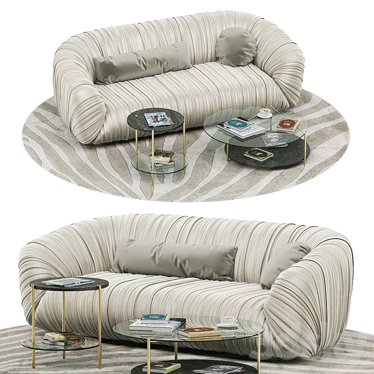 Laurameroni Drape sofa Echo table 3D Model Free Download