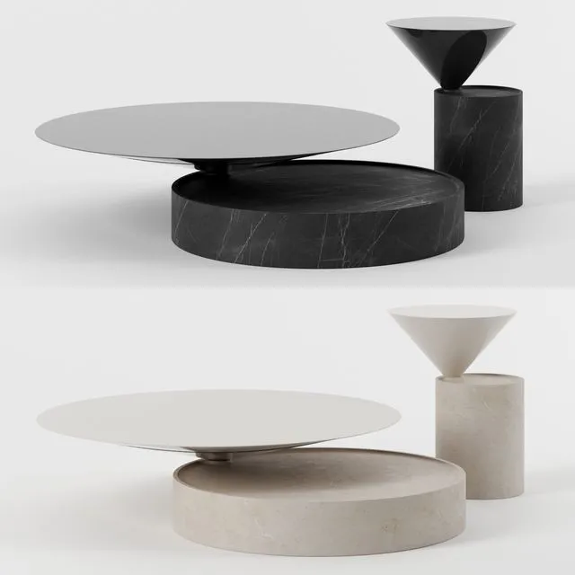 Laurel coffee tables by De La Espada 3D Model