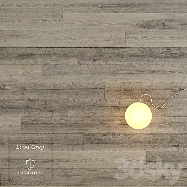 Lava Grey wooden floor by DuChateau 3D Model