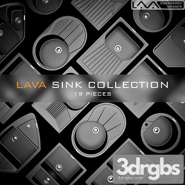 Lava Sink Collection 3D Model Free