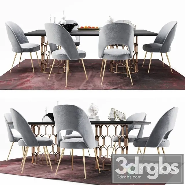 Lavine Diningroom Set 3D Model Free