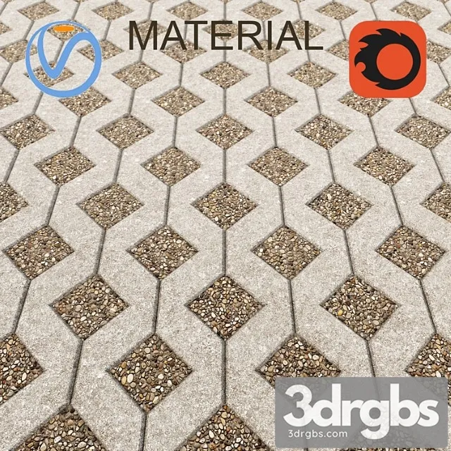 Lawn grating stones 3D Model Free