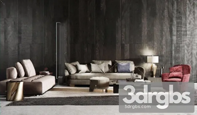 Lawrence Moderm Sofa 3D Model Download