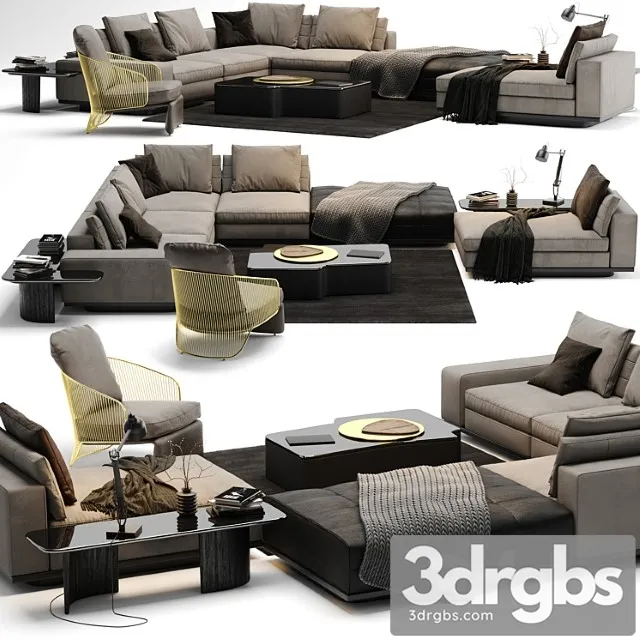 Lawrence sofa 2 3D Model Free