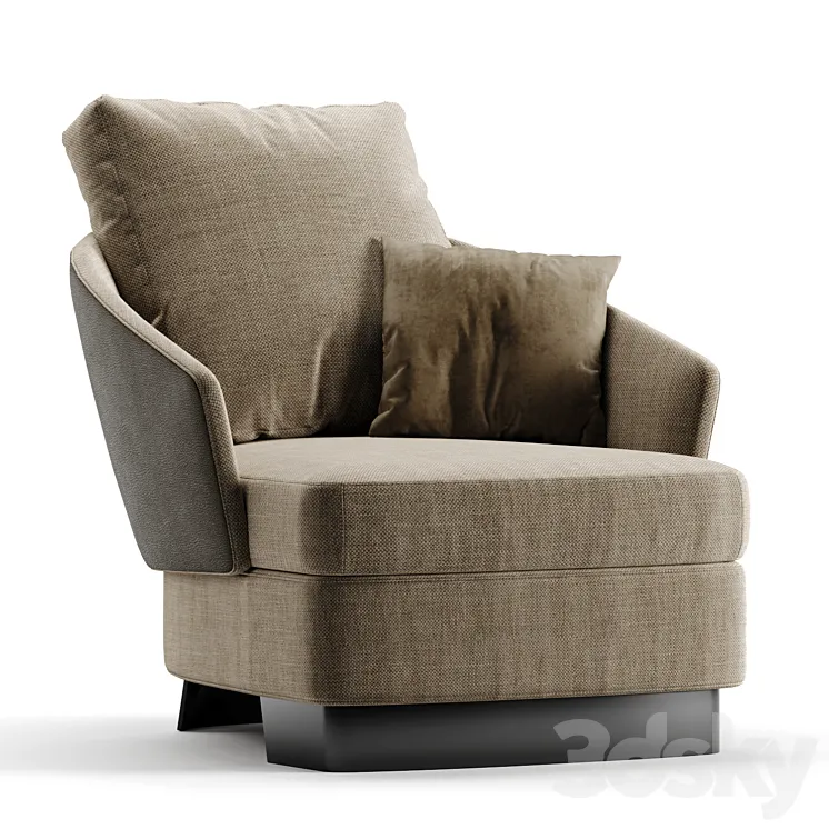 LAWSON armchair - Minotti 3D Model Free