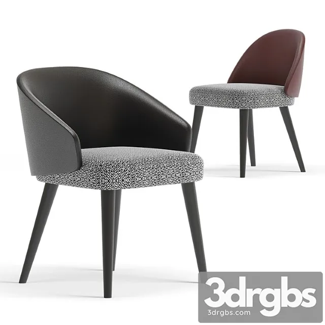 Lawson dining chair minotti 2 3D Model Free