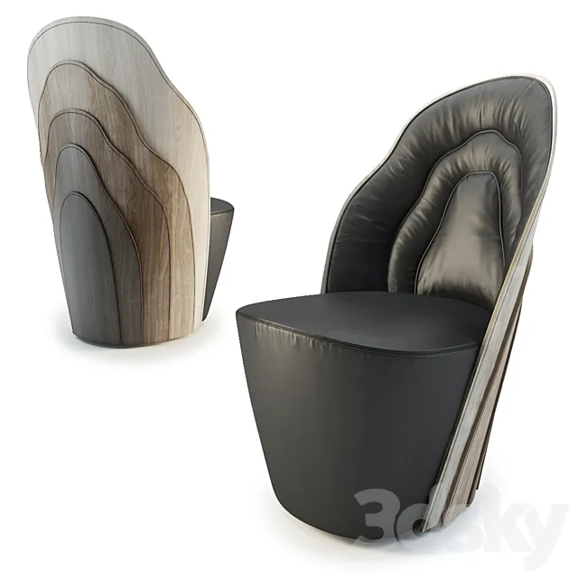 Layer armchair _ WOOD TAILORING 3D Model