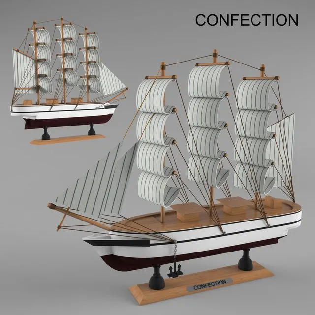 Layout of the ship CONFECTION 3D Model