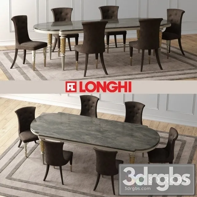 Layton Marble Table and Chair 3D Model Free