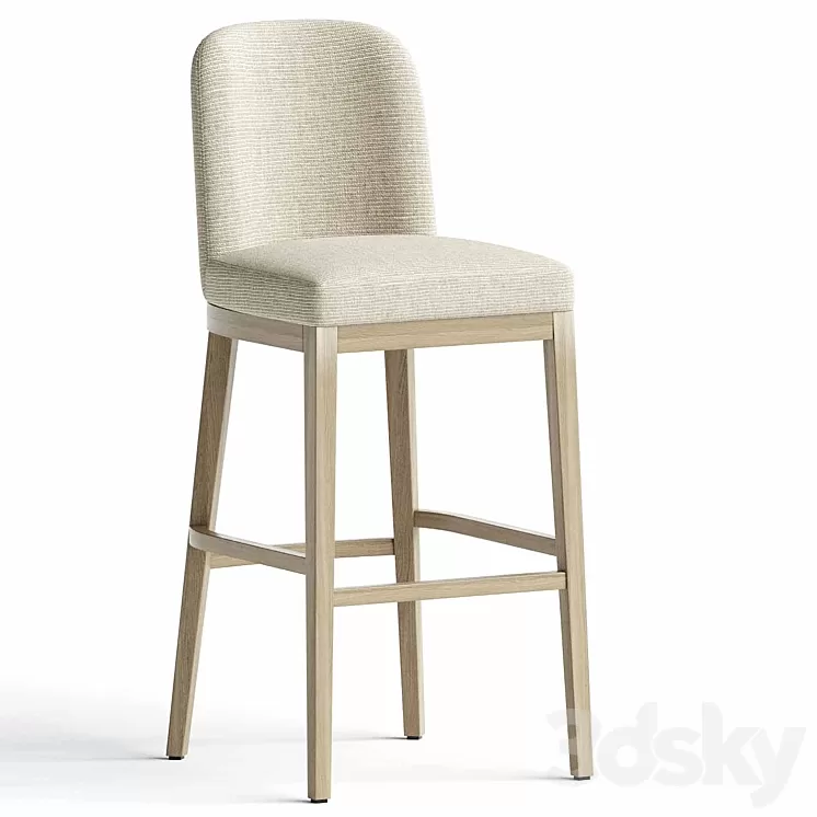 Layton Upholstered Bar & Counter Stools 3D Model Free
