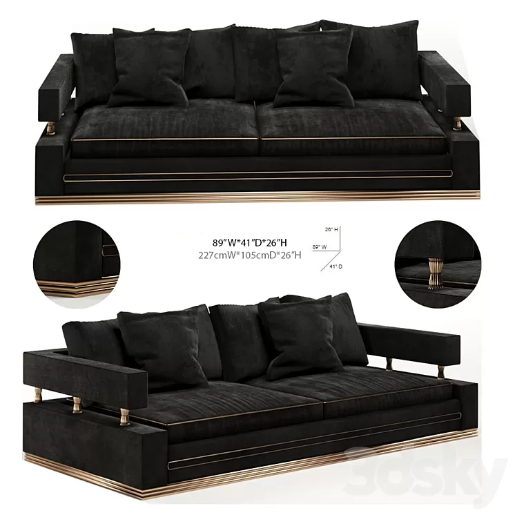 Ldorado sofa modern 3D Model