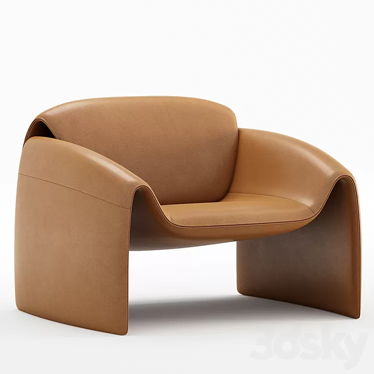 Le Club Armchair By Poliform 3D Model Free Download