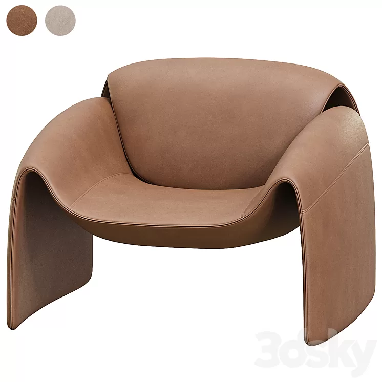 Le Club Armchair By Poliform 3D Model Free