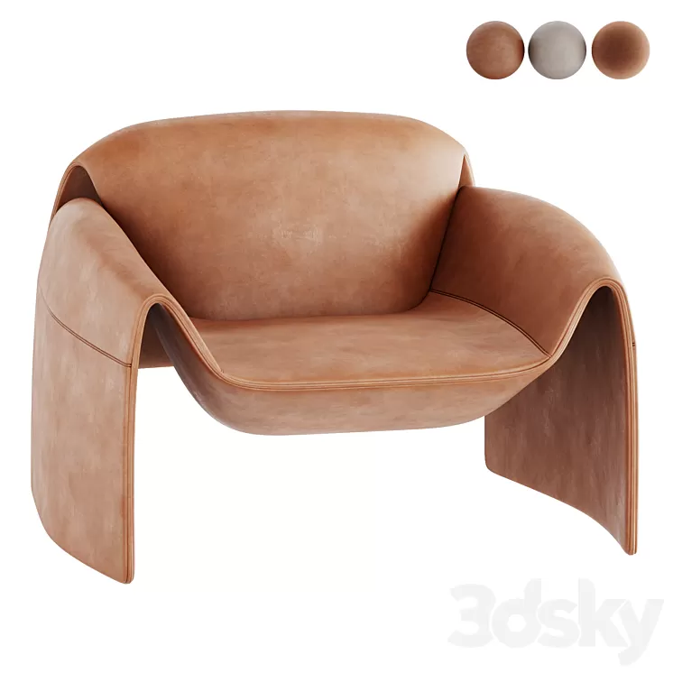 Le Club Armchair By Poliform 3D Model Free