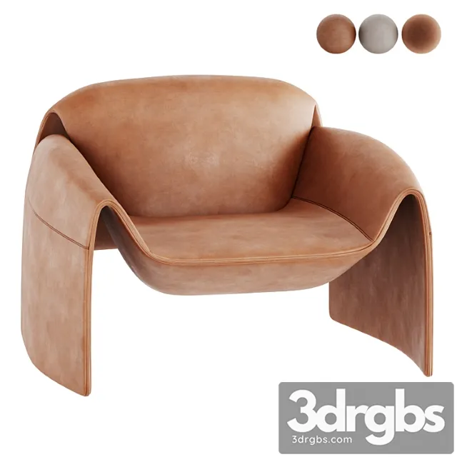 Le Club Armchair By Poliform 3D Model Free