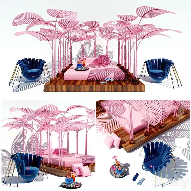 LE REFUGE FLAMINGO PINK by Mark Ange 3D Model