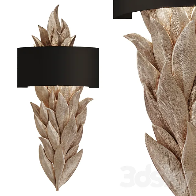 Leaf shaped wall lamp EVO S 3DModel