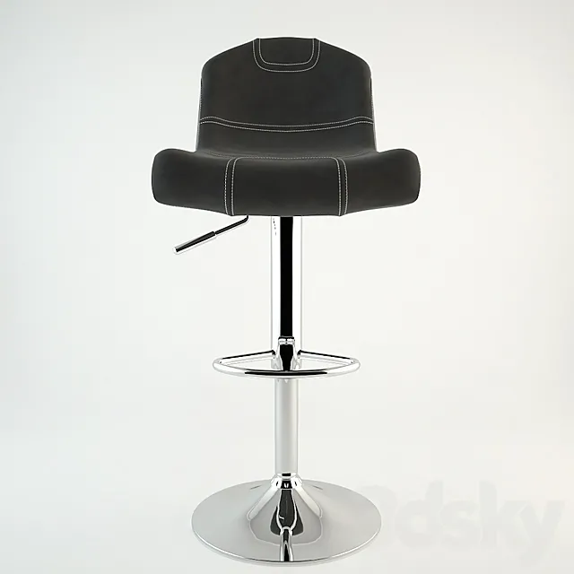 League Barstool in Black 3DModel