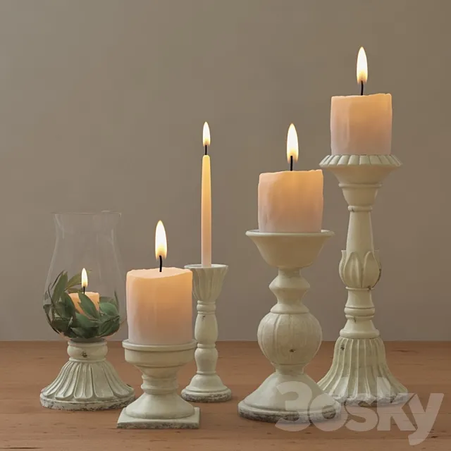 LEAH CANDLE HOLDERS 3D Model