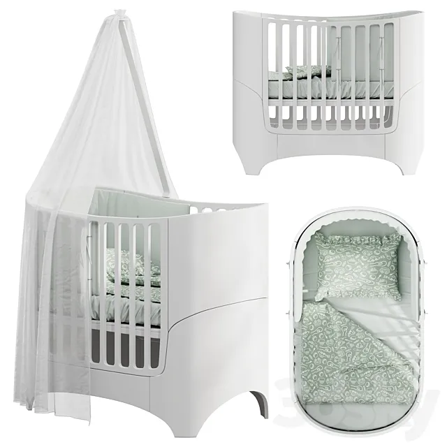 Leander Classic Baby Cot White 3D Model