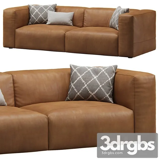 Leather 2seat Cloud Sofa By Prostoria 3D Model Free