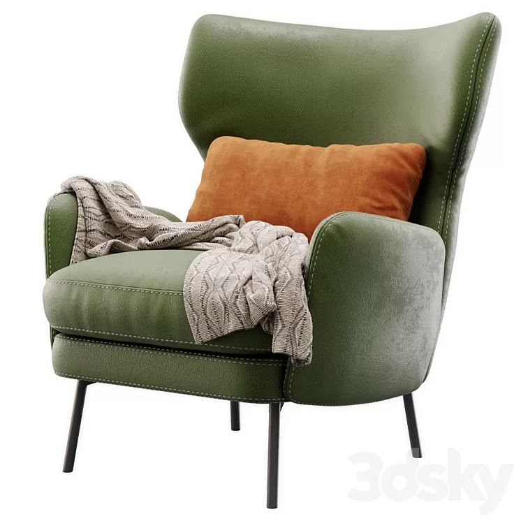 Leather Alex By Sits 3D Model Free