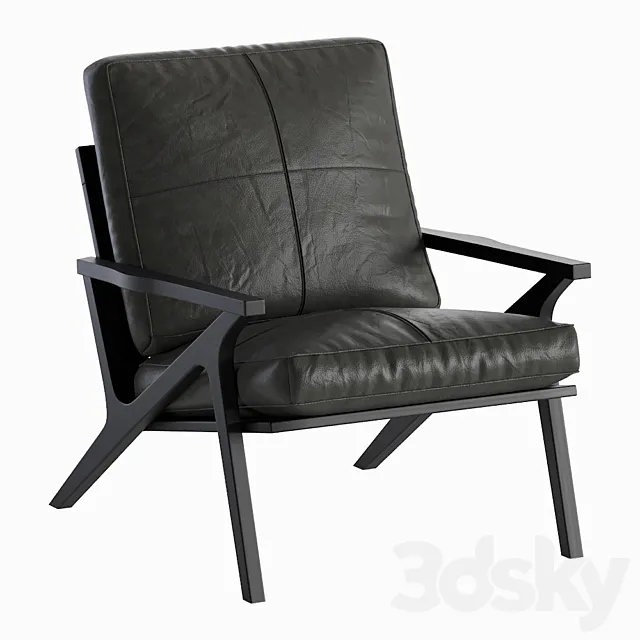 Leather Armchair Crate & Barrel 3D Model