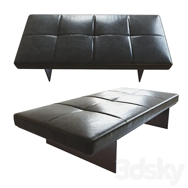 Leather bench _ Track tollgard daybed 3DModel
