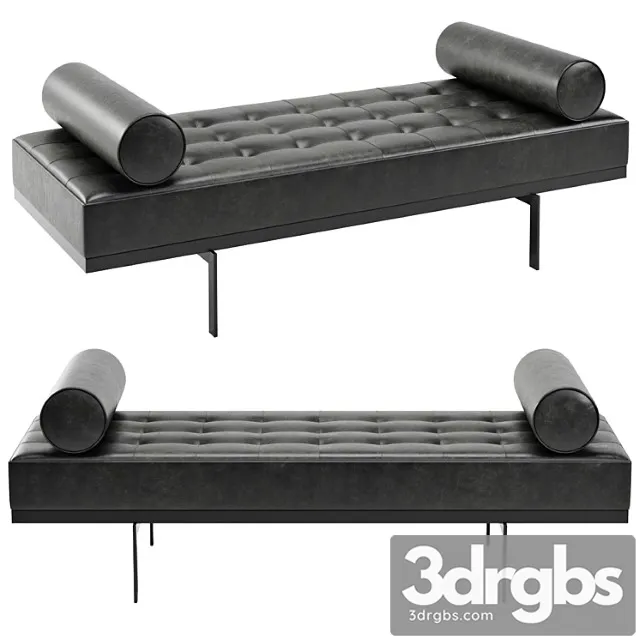 Leather chaise long 2 3D Model Free