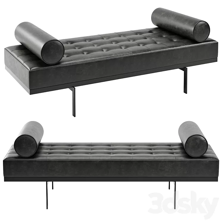 Leather Chaise Long 3D Model