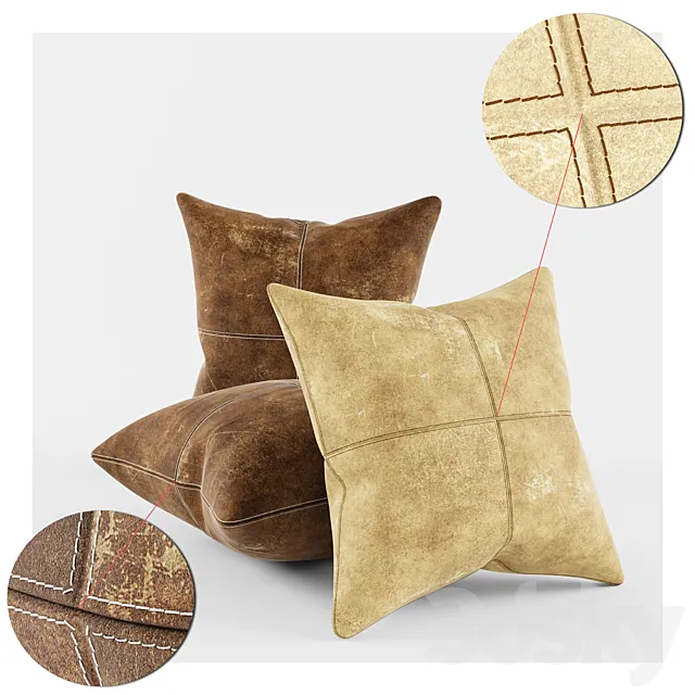 Leather cushions 3DModel