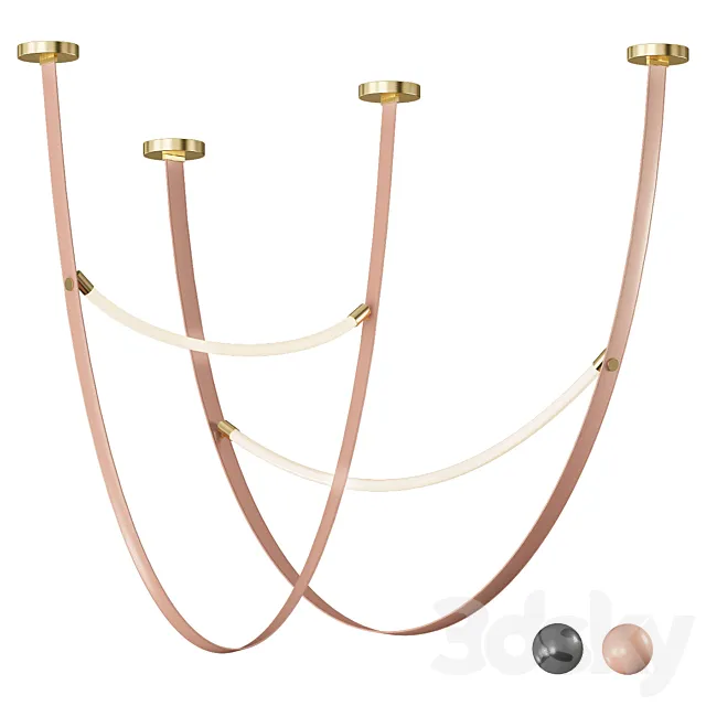 Leather Pendant Light 3D Model