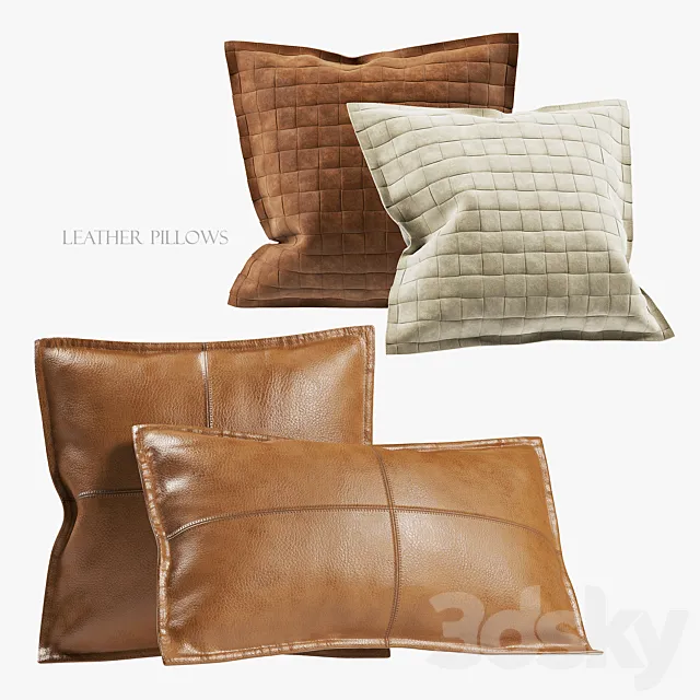 Leather pillows 3D Model