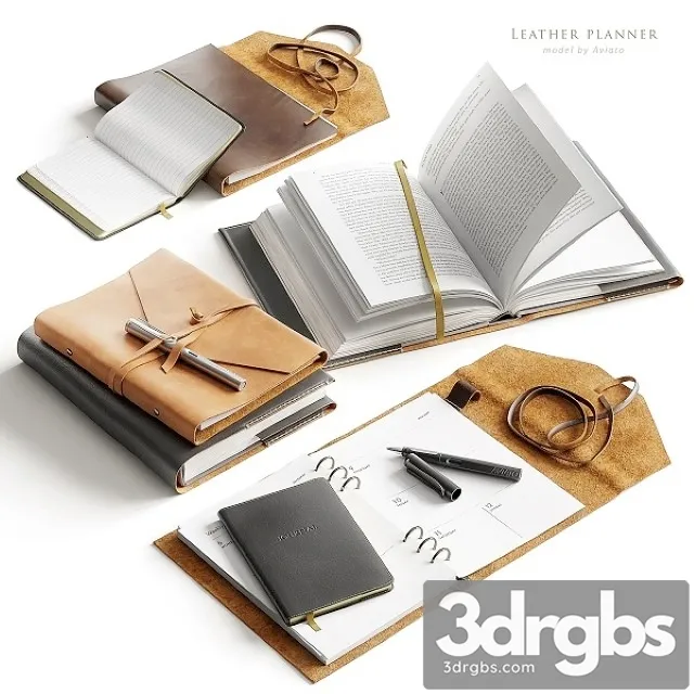 Leather Planner 3D Model Free