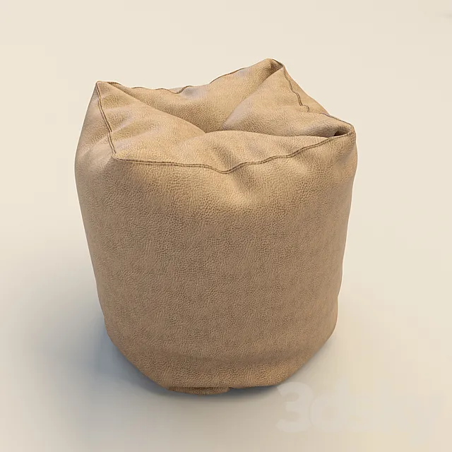 leather pouffe 3DModel