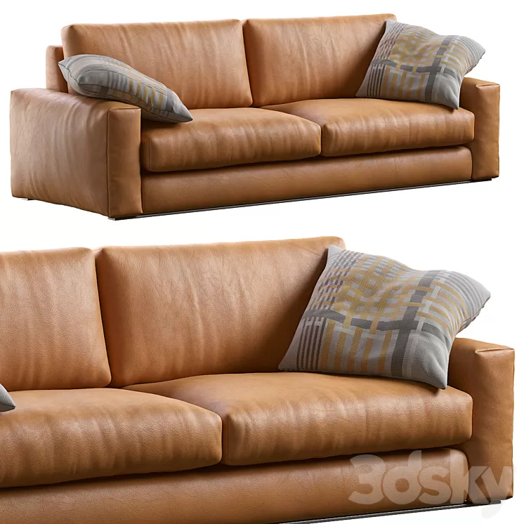 Leather Sofa 810 FLY By Vibieffe 3D Model Free