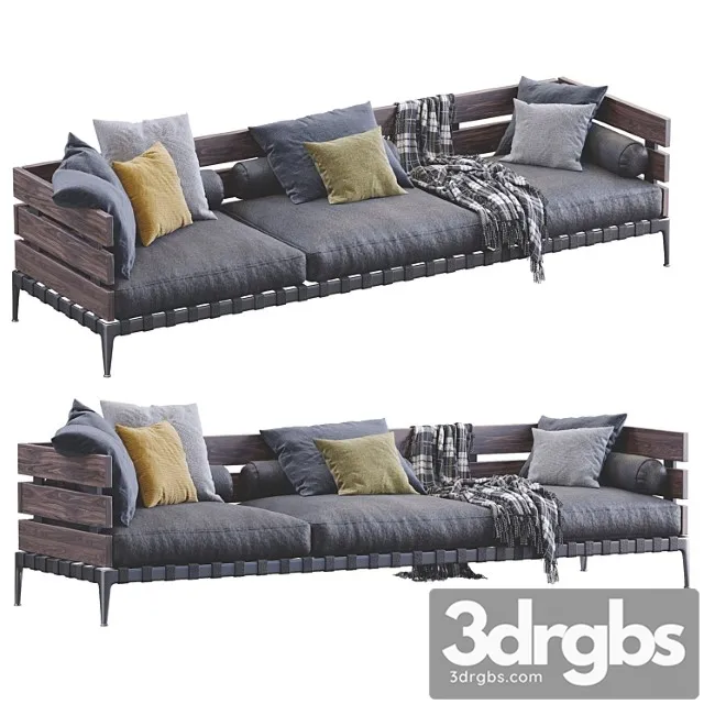 Leather Sofa Ansel By Flexform 1 3D Model Free